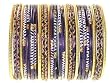 Beachcombers! Event & Wedding Ethnic Glass Indian Bangles Belly Dance Bracelets BoHo Chic Full Size Set Violet Gold