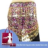 Bellyqueen™ Dangling Dazzling Gold Coins Belly Dance Hip scarf, Nobler V-Shape