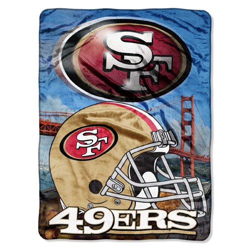 Northwest San Francisco 49ers 60x80 Royal Plush Raschel Aggression Design Blanket