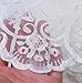 Loveshop 1 Layer Tulle Scalloped Edge Wedding Bridal Veil with Applique 5.0 meter-white