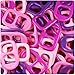 BEADTIN Pink & Purple Mix Opaque 25mm Plastic Soda Pop Tabs (2oz)