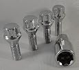 12x1.5 Chrome Wheel Lock Kit Lug Bolts Fits BMW 5 Series