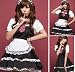 萌え　チェックネクタイ　可愛い　メイド服【ランジェリー】【コスプレ】【セクシー】