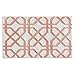 InterDesign Microfiber Trellis Rug, 34 by 21-Inch, Coral/White