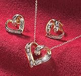 14K Gold Diamond Heart Pendant / Necklace