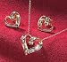 14K Gold Diamond Heart Earrings