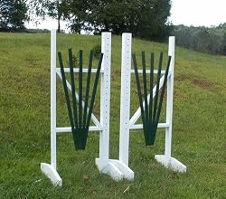 5 Panel Fan Wood Wing Standards Horse Jumps