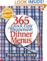 365 Quick, Easy & Inexpensive Dinner Menus