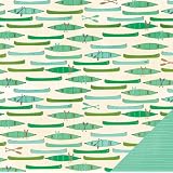 Pebbles Lakeside Canoe 12x12 Scrapbook Paper