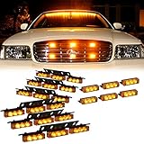 DT MOTO&trade; Amber 54x LED Service Trucks Deck Grille Dash Warning Lights - 1 set