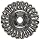 Weiler Dualife Standard Wire Wheel Brush, Threaded Hole, Steel, Partial Twist Knotted