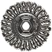 Weiler Dualife Standard Wire Wheel Brush, Threaded Hole, Steel, Partial Twist Knotted