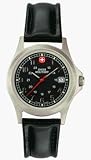 Swiss Military Field Black Leather Watch