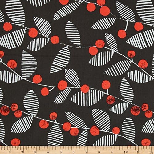 Lotta Jansdotter Follie Skullan Coral Blush Fabric