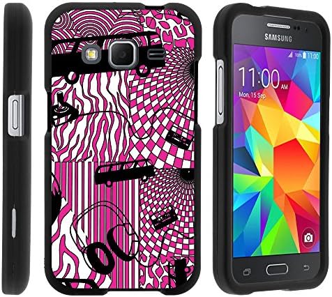 Galaxy Core Prime Case, Lightweight Snap On Armor Hard Case with Cute Design Collage for Samsung Galaxy Core Prime G360 by MINITURTLE - Pink School Days