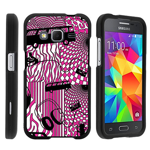 Galaxy Core Prime Case, Lightweight Snap On Armor Hard Case with Cute Design Collage for Samsung Galaxy Core Prime G360 by MINITURTLE - Pink School Days