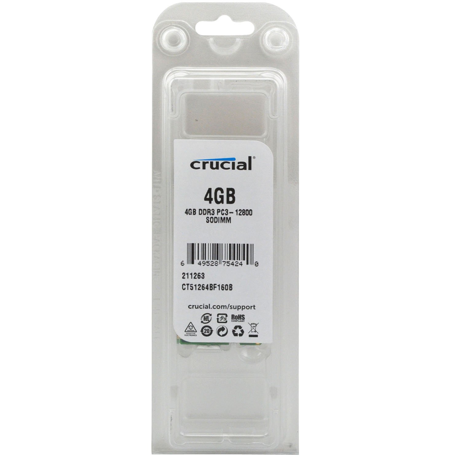 CT25664BF160B 2GB DDR3L 1600 MT/s (PC3L-12800) CL11 SODIMM 204pin 1. 安い ...