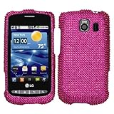 MyBat Hot Pink With Full Rhinestones Snap-on Hard Phone Protector Case Cove ....