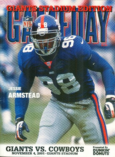 New York Giants Gameday Magazine: The Official Game Program: Giants vs. Cowboys, November 4, 2001, Giants Stadium (Jessie Armstead Cover)