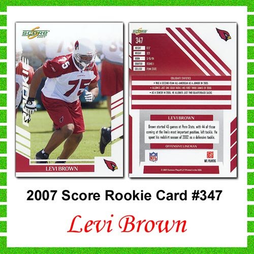 Burbank 2007 Score Arizona Cardinals Levi Brown Rookie Card