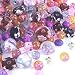 Jewelry Maker's Lampwork Crystal Bead Mix VIOLETS ROSES 80+ 100g Purple
