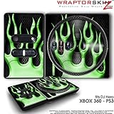 DJ Hero Skin Metal Flames Green fit XBOX 360 and PS3 (DJ HERO NOT INCLUDED)