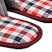 EURO SKY Stylish Cotton Grids Scalloped Clog Antiskid House Slippers