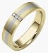 5mm Diamond Two-Tone 18 Karat Gold Comfort Fit Wedding Band Ring