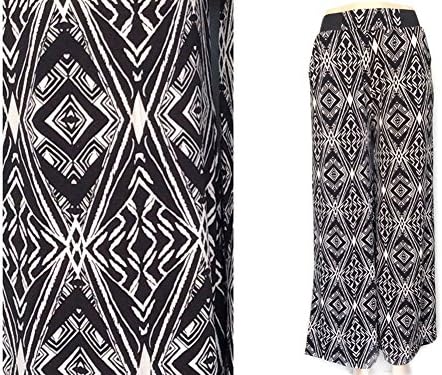 Black Tribal Pattern Palazzo Pants