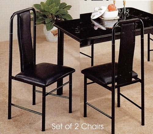 Set of 2 Black Dining Chairs/Chair