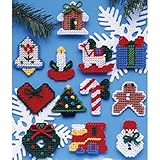Tobin Country Christmas Ornaments Plastic Canvas Kit, 7 Count