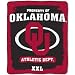 Oklahoma Sooners College Style 50x 60 Imprint Micro Raschel Blanket/Throw - NCAA College Athletics