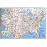 United States Political , Planokarte