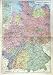 1901 Map German Empire Kiel Jade Bay Munich Stuttgart
