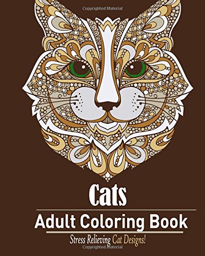 cats adult coloring book stress relieving cat designs
