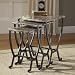 Nesting Tables - Set of 3 Nesting Tables with Faux Marble Top in Matte Espresso Finish