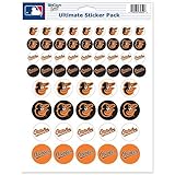 MLB Baltimore Orioles Vinyl Sticker Sheet, 8.5" x 11"