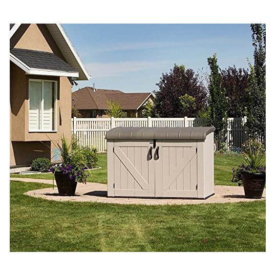 Lifetime XXL Kunststoff Mülltonnenbox, Gerätebox, Aufbewahrungsbox