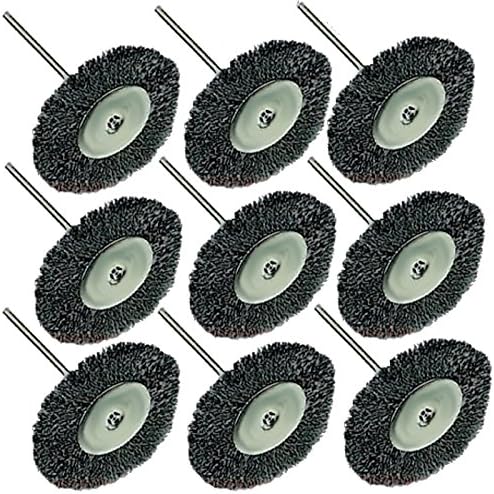 RT- 53LS 9PC Large Steel Bristle Brushes for Dremel Accessories For Rotary Tools