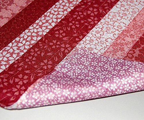 FUROSHIKI- Japanese Traditional Wrapping Cloth (Kyoto-stripe: Red/Purple)