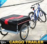 New Steel Bike Cargo Trailer Bicycle Trailers Cart Carrier Red and Black