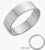 Platinum 5mm Flat Comfort Fit High Polish Wedding Ring - 10