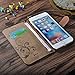CORNMI Design for i6 Plus Case, Premium Vintage Flip Wallet Leather Magnetic Closure Cover Skin for i6 / 6S Plus 5.5 inch with Card Slots, Cash Compartment and Wrist Strap(Light Brown)