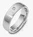 14 Karat White Gold Solitaire Designer Diamond Wedding Band Ring
