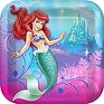 Ariel the Little Mermaid Sparkle Large Square Paper Plates (8ct)