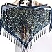 ZLTdream Women's Belly Dance Trangular Hip Scarf Grade Velvet Blue