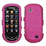 Hot Pink Diamante Crystal Bling Case for Samsung Sunburst A697 AT&T