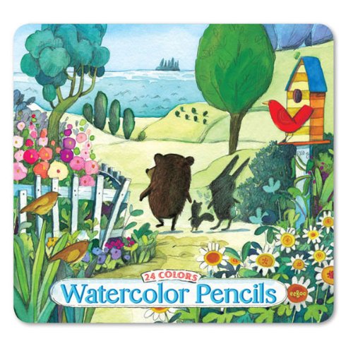 Eeboo 24 Watercolor Pencils: Walk To The Sea