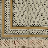 ShalinCraft Home Furnishing Cotton Flat Bed Sheets India Block Print Queen Size (bshtd562)