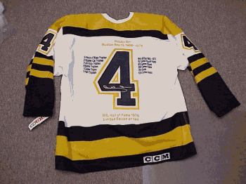 Bobby Orr Hand Signed Stats Jersey